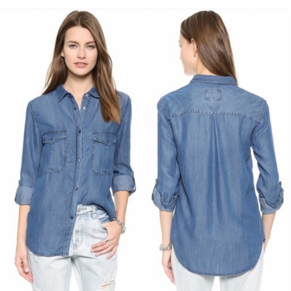 Rails Blue Denim Button-Down Shirt